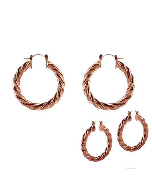 35mm Metal Hollow Aluminum Coating Hoop Pincatch Earring