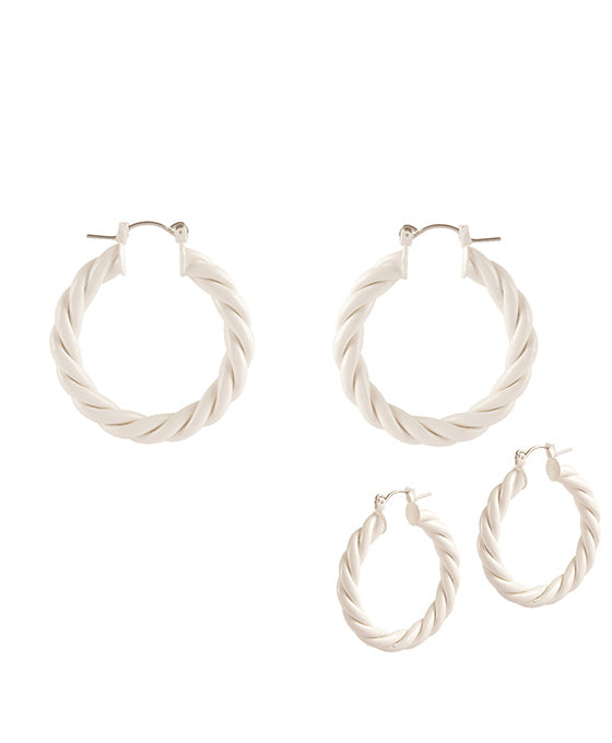 35mm Metal Hollow Aluminum Coating Hoop Pincatch Earring