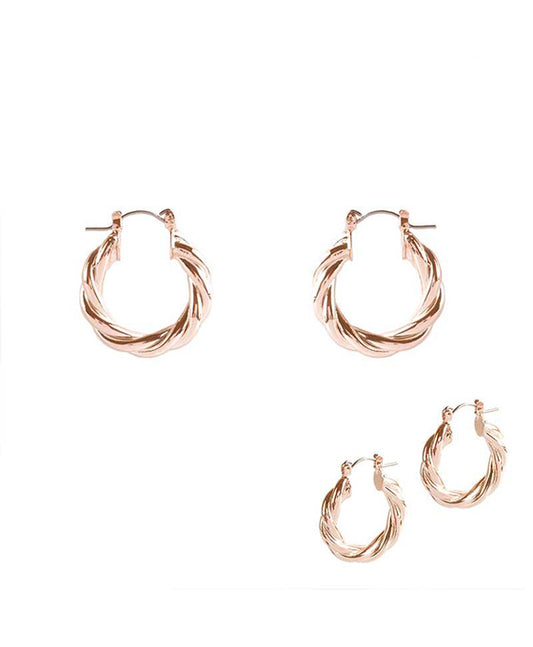 25mm Metal Hollow Aluminum Coating Hoop Pincatch Earring