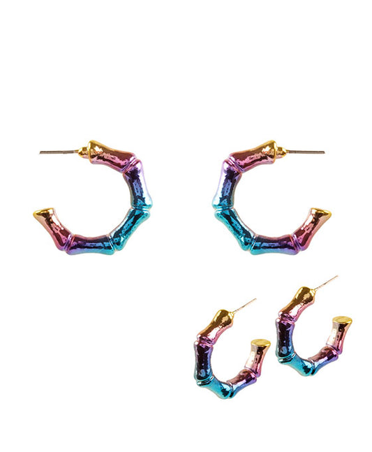 25mm Metal Aluminum Coating Hoop Earring