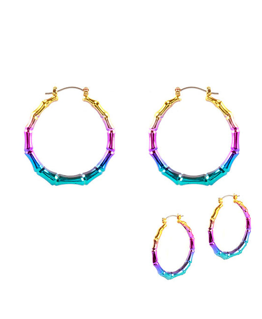 40mm Metal Aluminum Coating Pincatch Earring