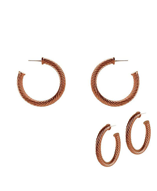 40mm Metal Twisted Aluminum Coating Hoop Earring