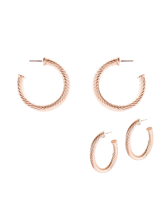 40mm Metal Twisted Aluminum Coating Hoop Earring
