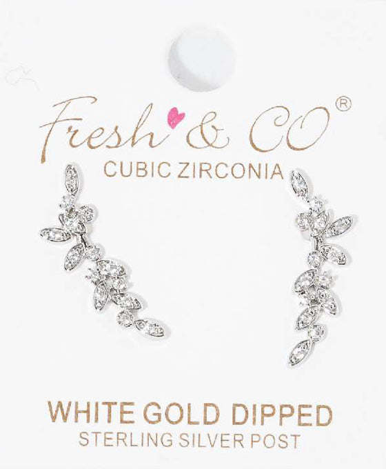 Cubic Zirconia Brass Earring
