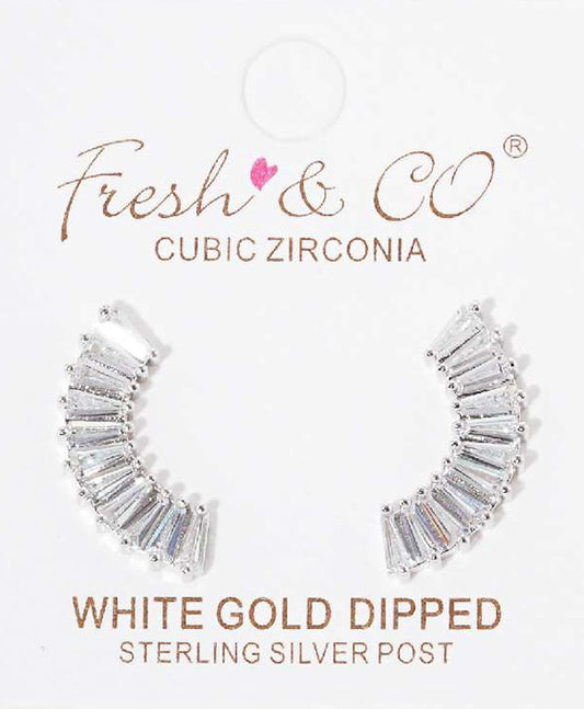 Cubic Zirconia Brass Earring