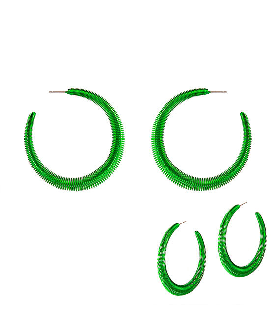 Metal Springwire Aluminum Coating Hoop Earring