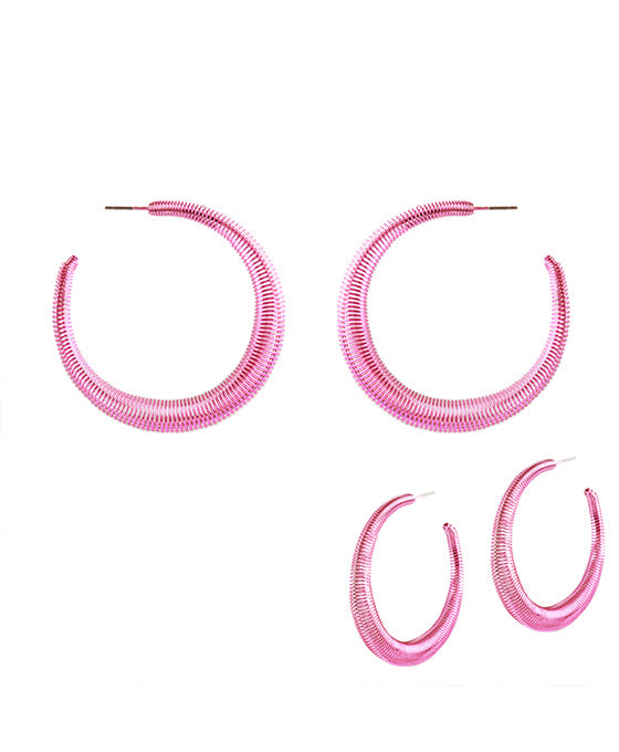 Metal Springwire Aluminum Coating Hoop Earring