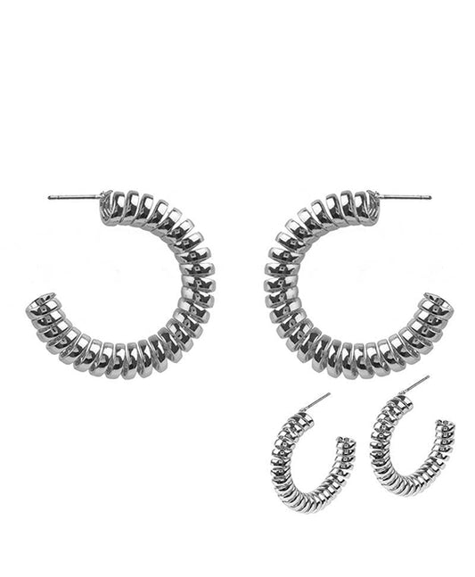 35mm Metal Twisted Hoop Earring