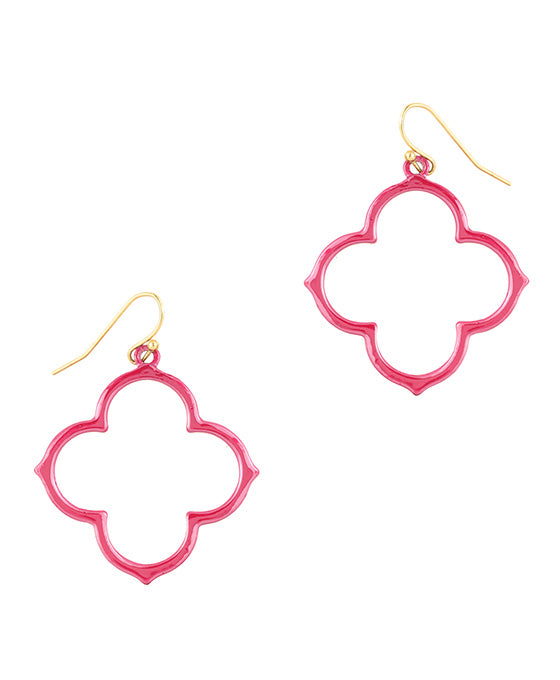 Metal AB Coating Open Cut Earring