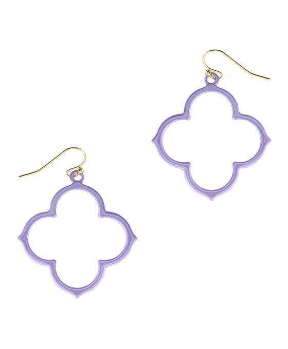 Metal AB Coating Open Cut Earring