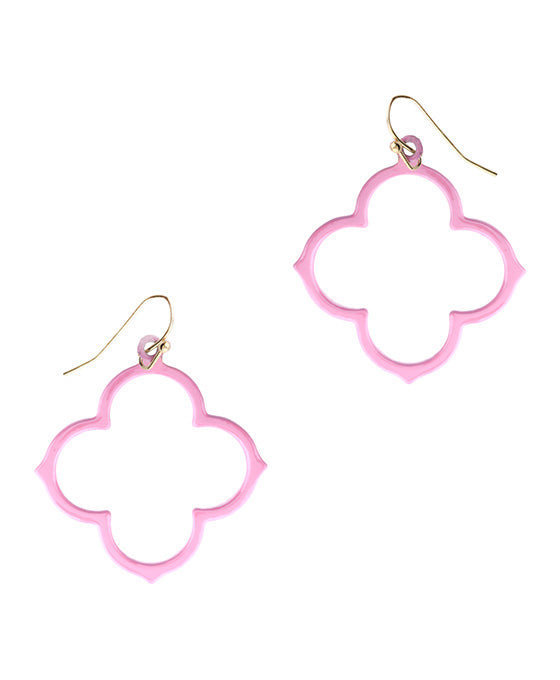 Metal AB Coating Open Cut Earring