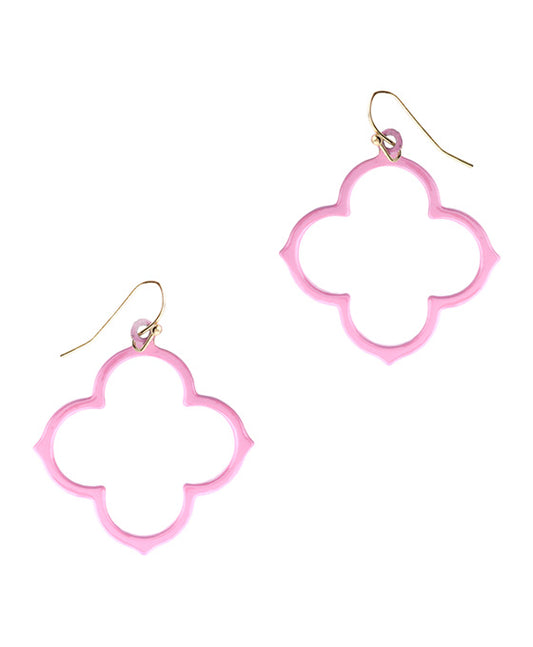 Metal AB Coating Open Cut Earring
