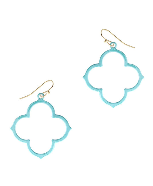 Metal AB Coating Open Cut Earring