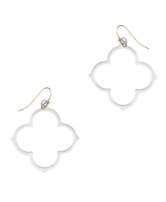Metal AB Coating Open Cut Earring