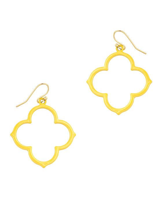 Metal AB Coating Open Cut Earring