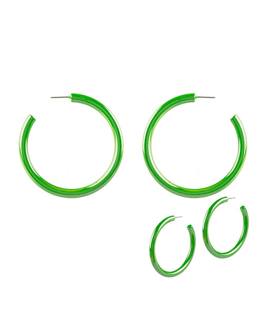 50mm Metal AB Coating Hoop Earring
