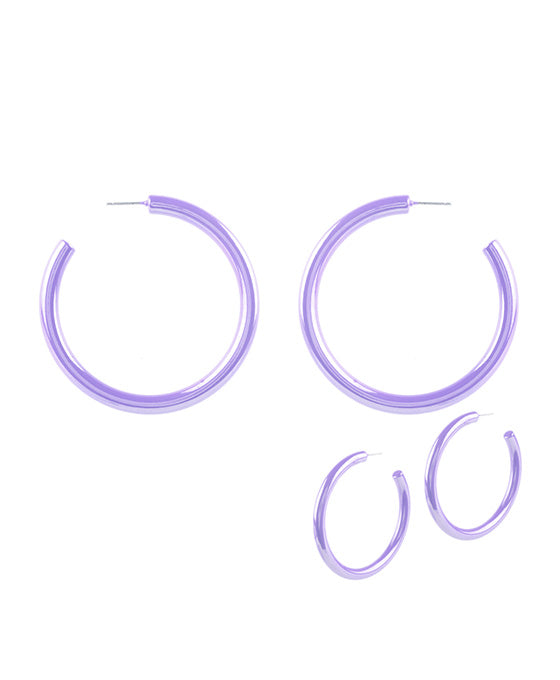 50mm Metal AB Coating Hoop Earring