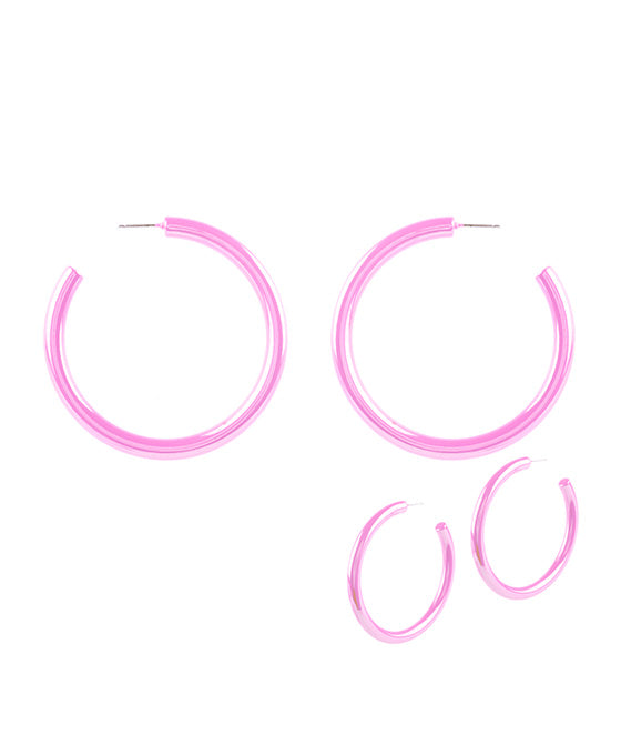 50mm Metal AB Coating Hoop Earring