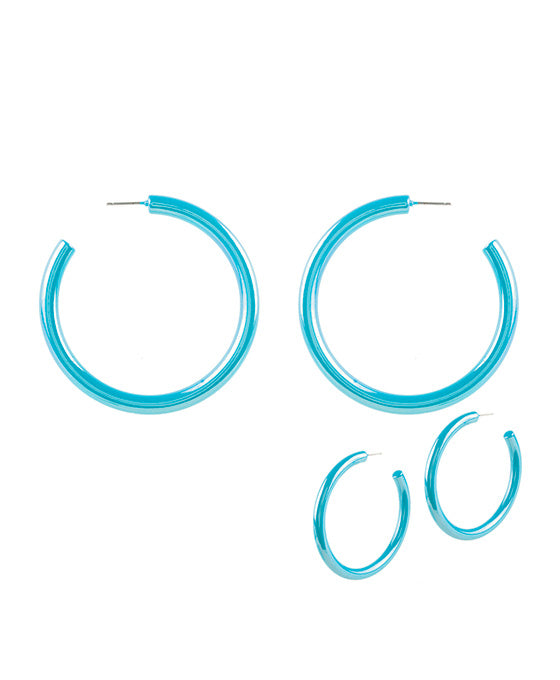 50mm Metal AB Coating Hoop Earring