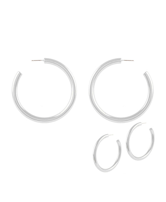 50mm Metal AB Coating Hoop Earring