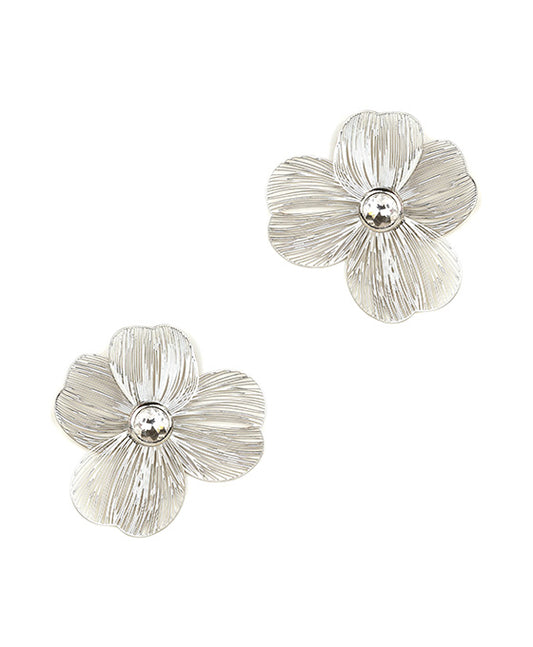 Metal Flower Color Coating Post Earring