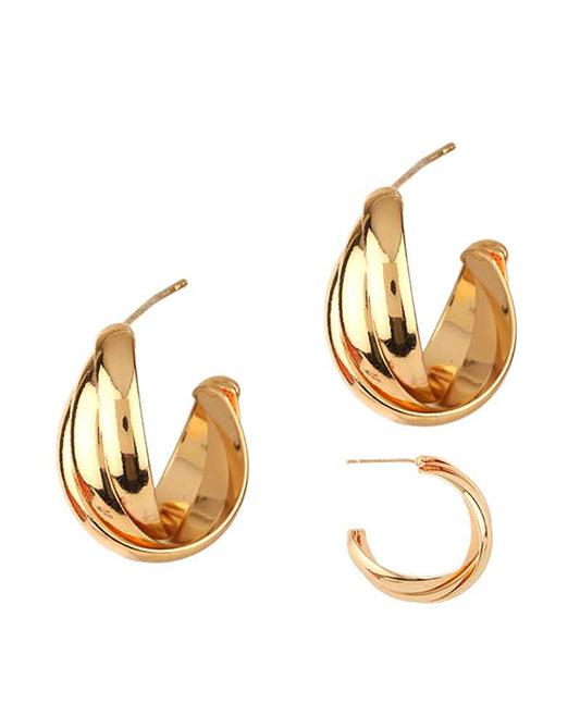 25mm Metal Twisted Hoop Earring