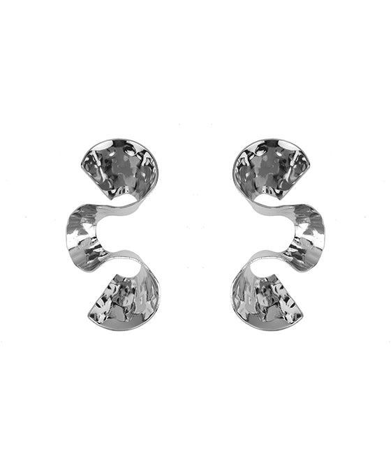 Brass Metal Texture Post Earring