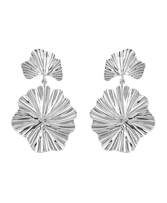 Brass Metal Texture Post Earring