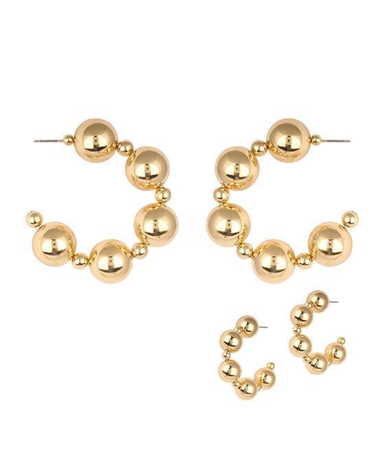40mm CCB Ball Hoop Earring