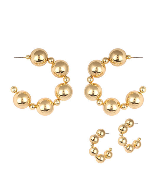 40mm CCB Ball Hoop Earring