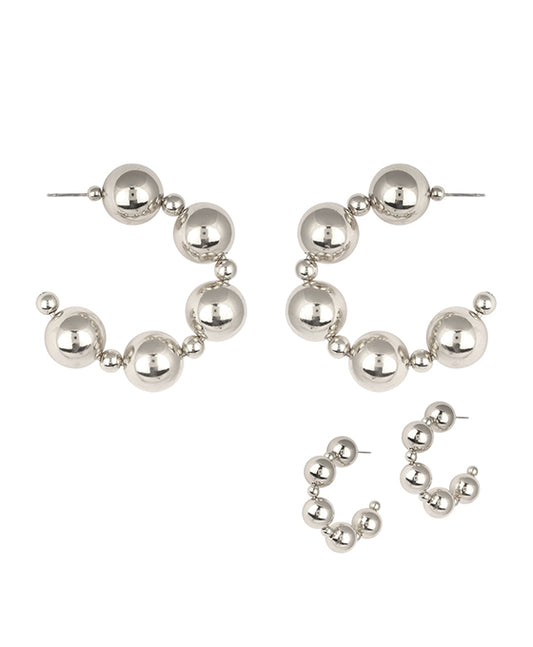 40mm CCB Ball Hoop Earring