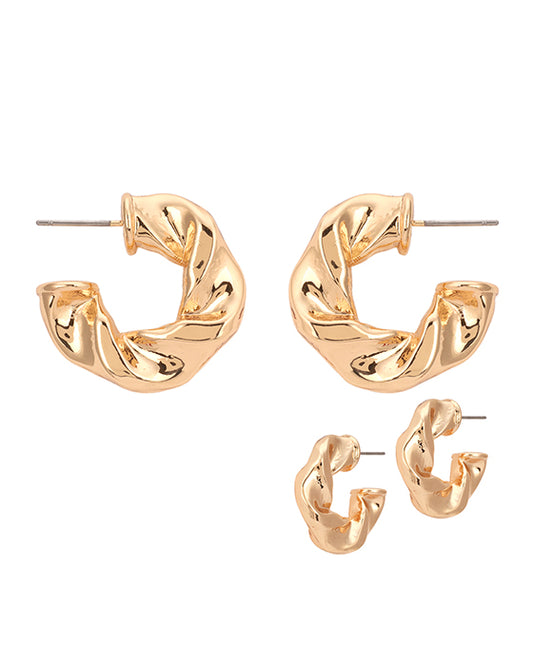 25mm Metal Twisted Hoop Earring