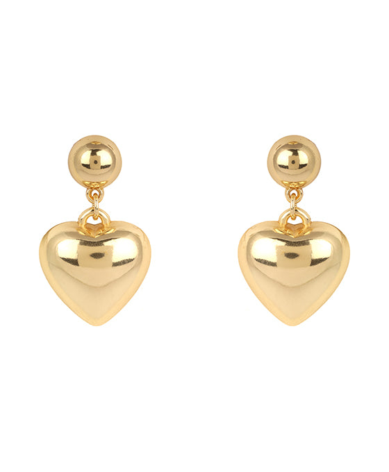 40mm Metal Heart Post Earring