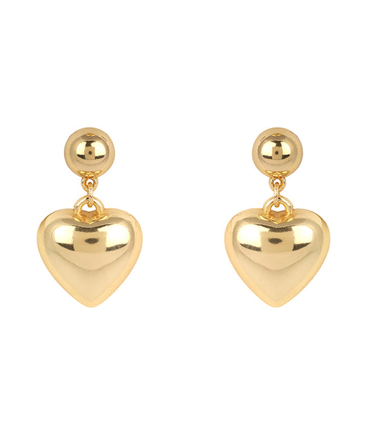 40mm Metal Heart Post Earring