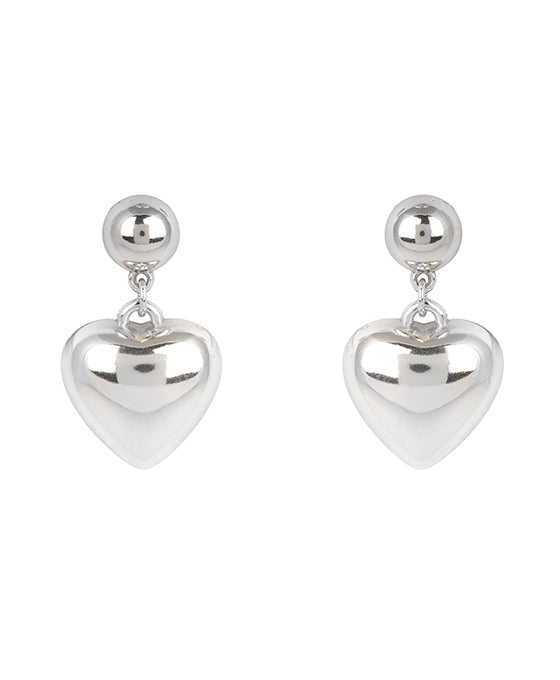 40mm Metal Heart Post Earring