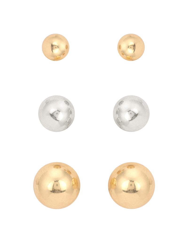 CCB Ball 3 Pair Earring