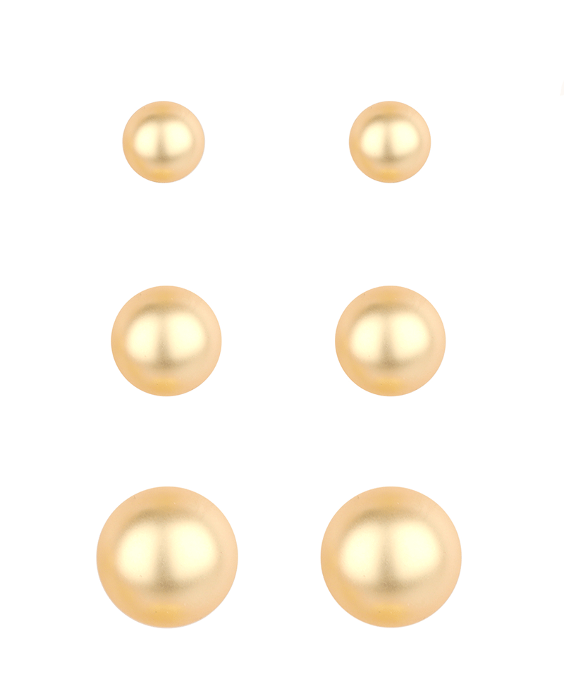 CCB Ball 3 Pair Earring