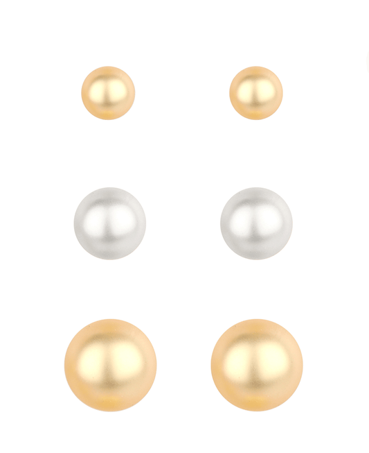 CCB Ball 3 Pair Earring
