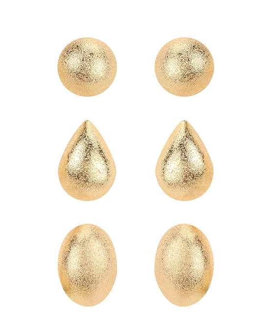 CCB Ball Texture 3 Pair Earring