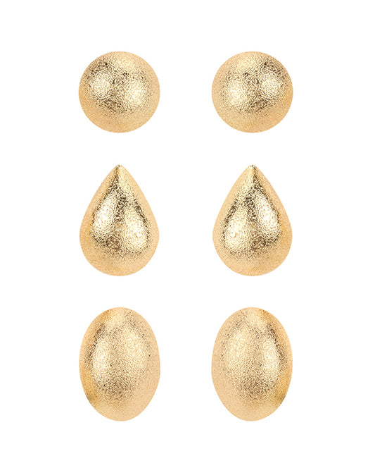 CCB Ball Texture 3 Pair Earring
