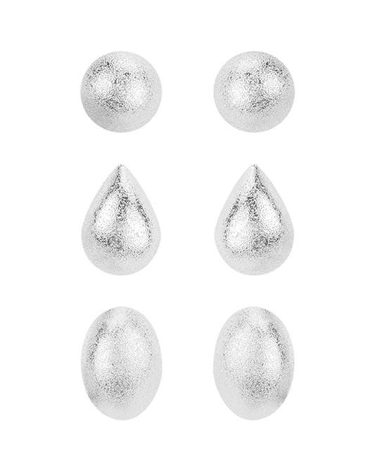 CCB Ball Texture 3 Pair Earring