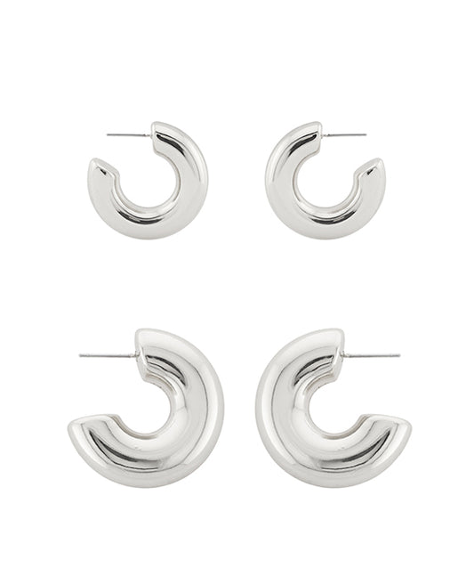 30 / 40mm 2 Pair Hoop Earring