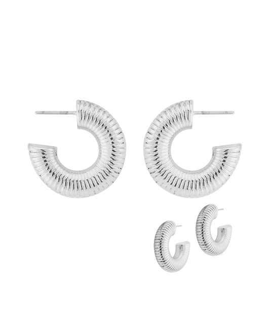 Metal Texture Hoop Earring