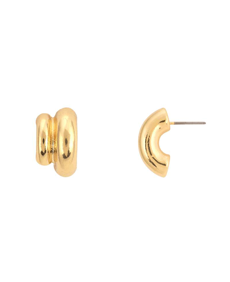 18mm Metal Texture Post Earring