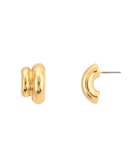 18mm Metal Texture Post Earring