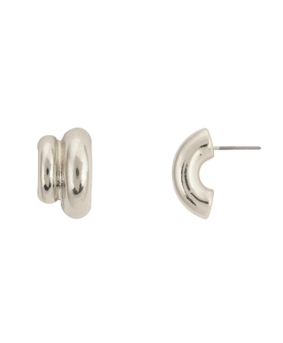 18mm Metal Texture Post Earring
