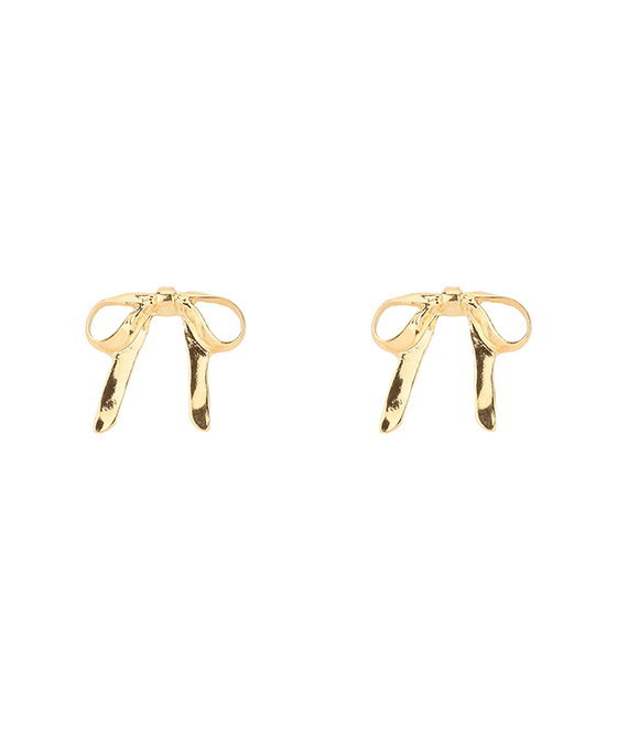 Metal Bow Post Earring