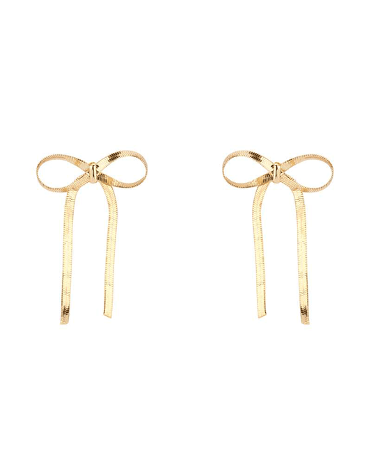 Metal Bow Post Earring