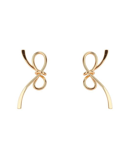 Metal Bow Post Earring