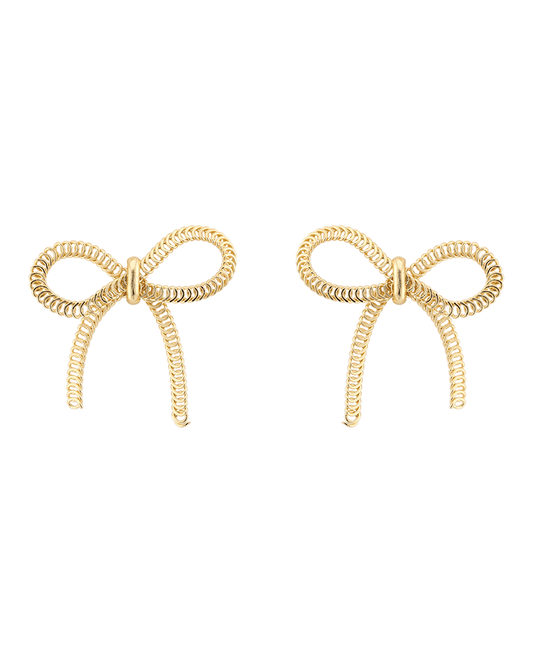 Metal Bow Post Earring